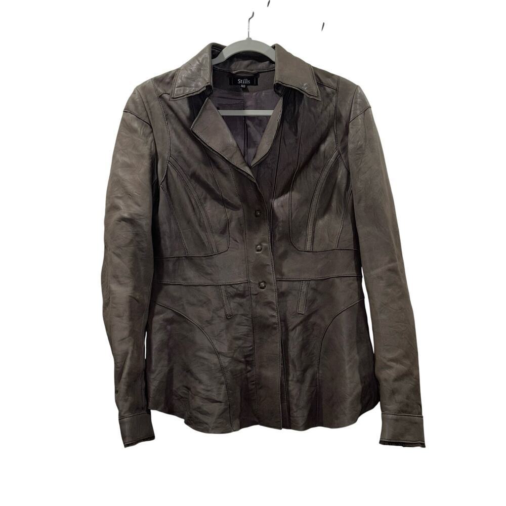 Vintage Stills 100% Lamb Leather Jacket w/ Suede Trim – Size US 8 / EU 40 Medium